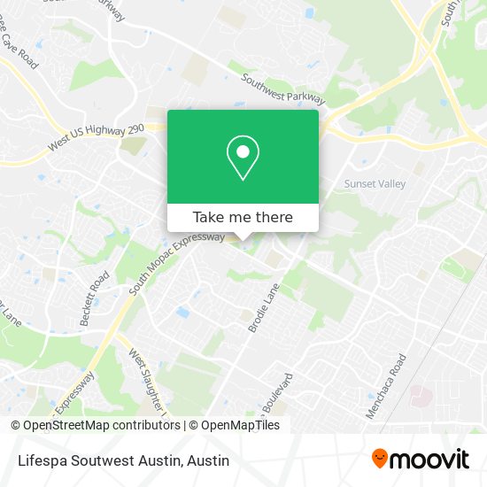 Mapa de Lifespa Soutwest Austin