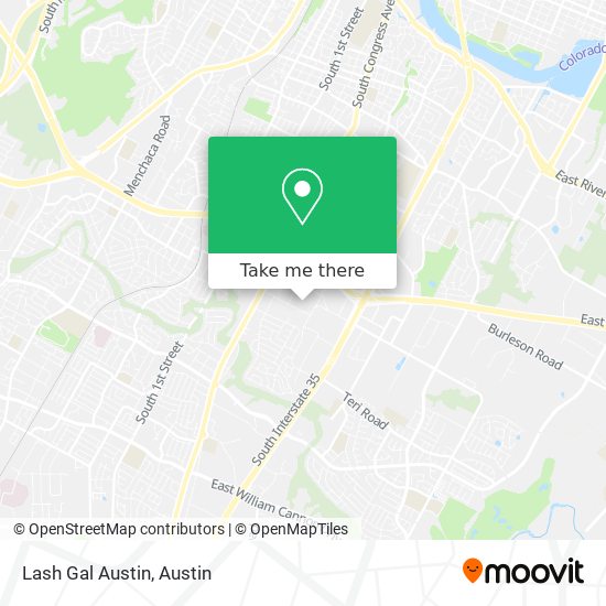 Mapa de Lash Gal Austin