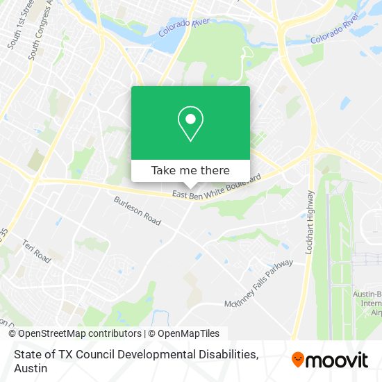 Mapa de State of TX Council Developmental Disabilities