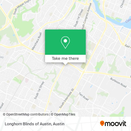 Longhorn Blinds of Austin map