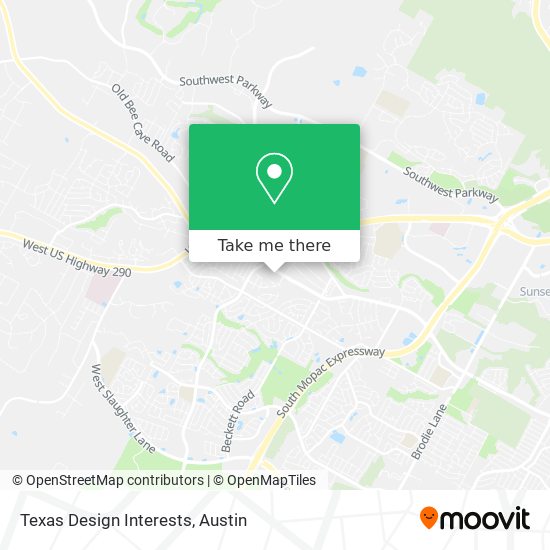 Texas Design Interests map