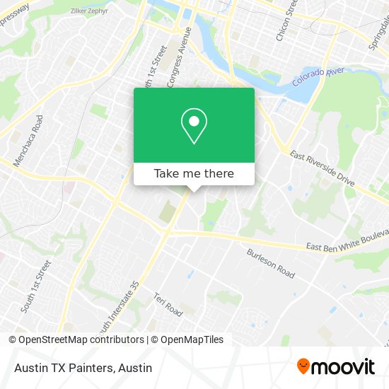 Mapa de Austin TX Painters