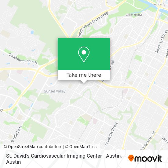 Mapa de St. David's Cardiovascular Imaging Center - Austin