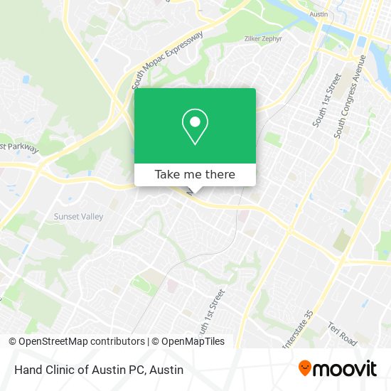 Hand Clinic of Austin PC map