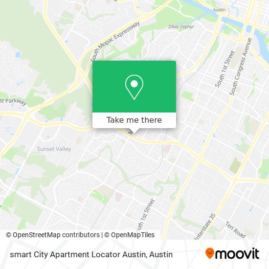 Mapa de smart City Apartment Locator Austin