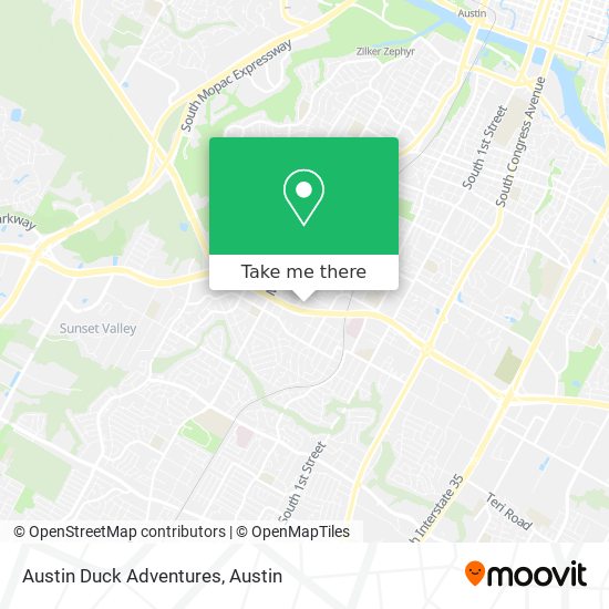 Mapa de Austin Duck Adventures