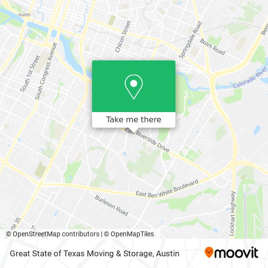 Mapa de Great State of Texas Moving & Storage