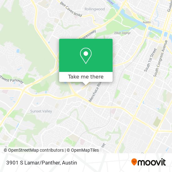 3901 S Lamar/Panther map