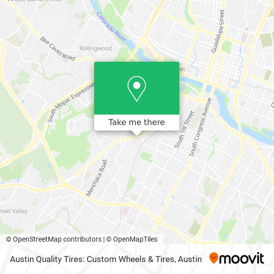 Austin Quality Tires: Custom Wheels & Tires map