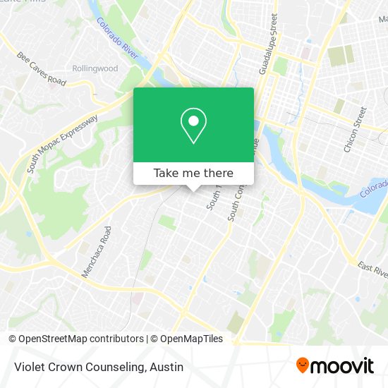 Violet Crown Counseling map