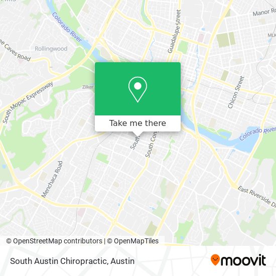 South Austin Chiropractic map