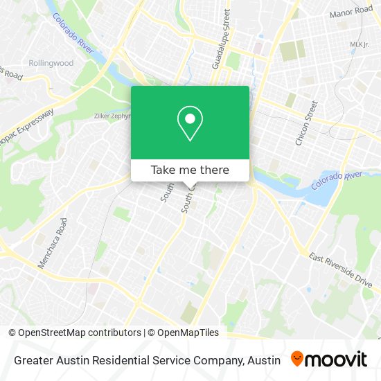 Greater Austin Residential Service Company map