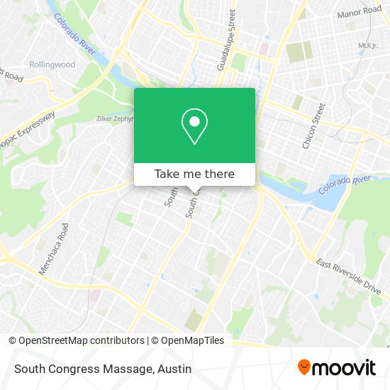 South Congress Massage map