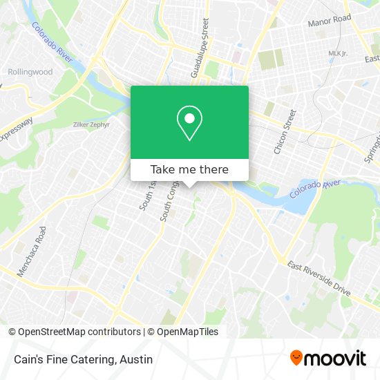 Cain's Fine Catering map