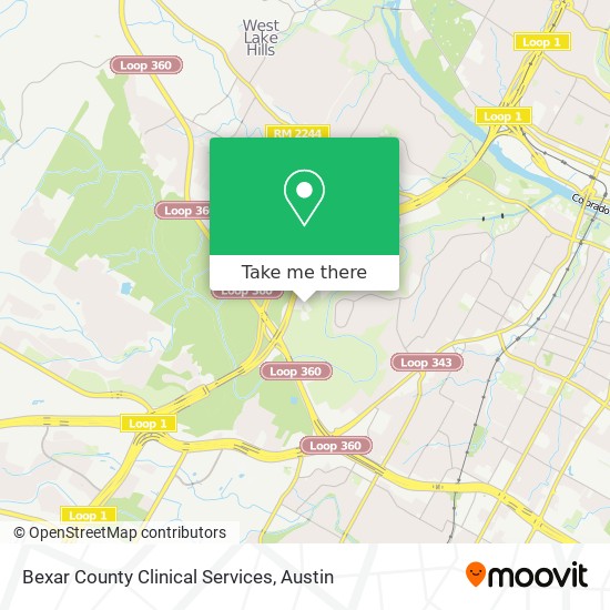 Bexar County Clinical Services map