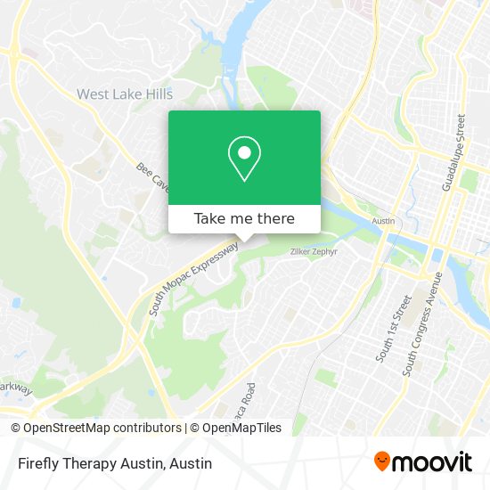 Mapa de Firefly Therapy Austin