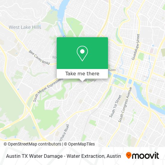 Austin TX Water Damage - Water Extraction map