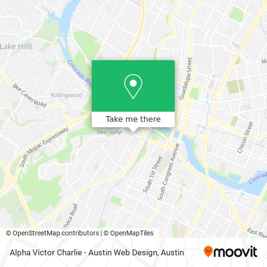 Mapa de Alpha Victor Charlie - Austin Web Design