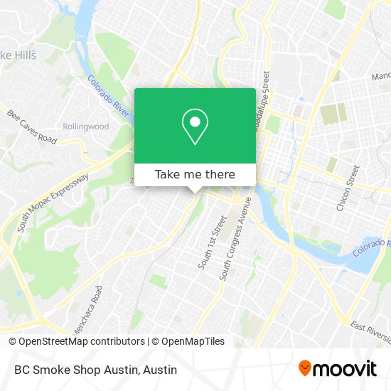Mapa de BC Smoke Shop Austin