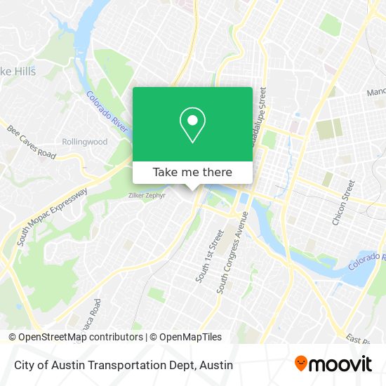 City of Austin Transportation Dept map