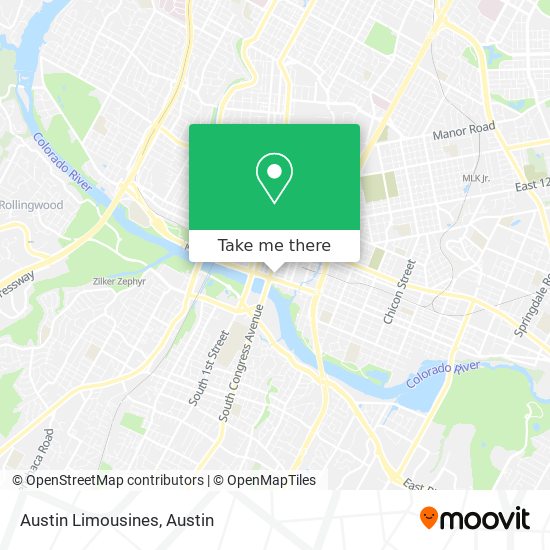 Austin Limousines map