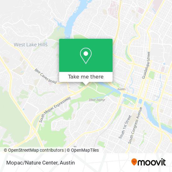 Mopac/Nature Center map
