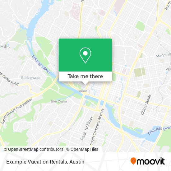 Example Vacation Rentals map