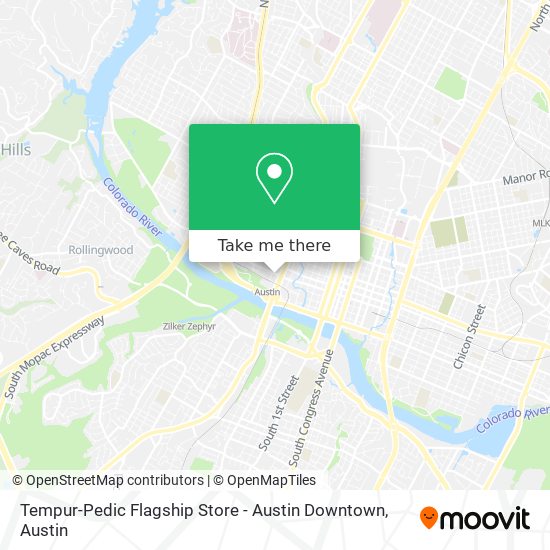 Mapa de Tempur-Pedic Flagship Store - Austin Downtown