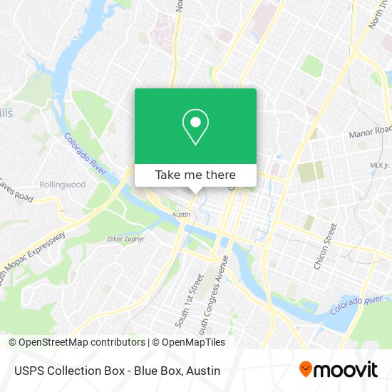 USPS Collection Box - Blue Box map