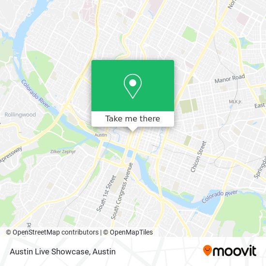 Austin Live Showcase map