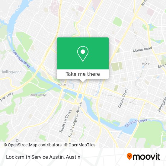 Locksmith Service Austin map