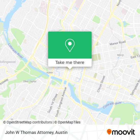 John W Thomas Attorney map