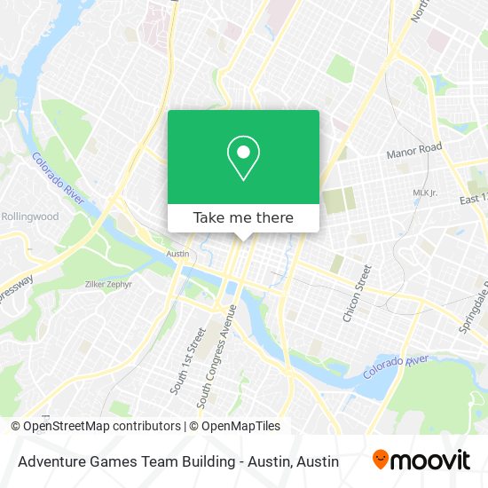 Adventure Games Team Building - Austin map