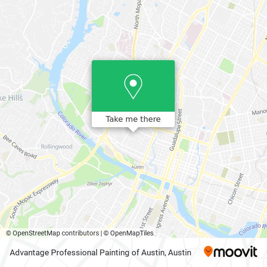 Advantage Professional Painting of Austin map