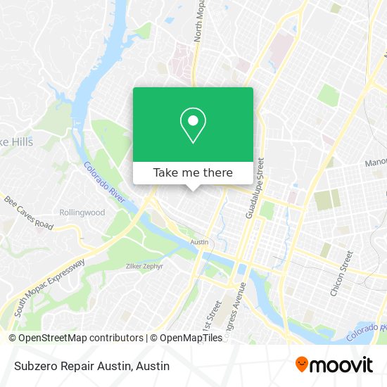 Subzero Repair Austin map