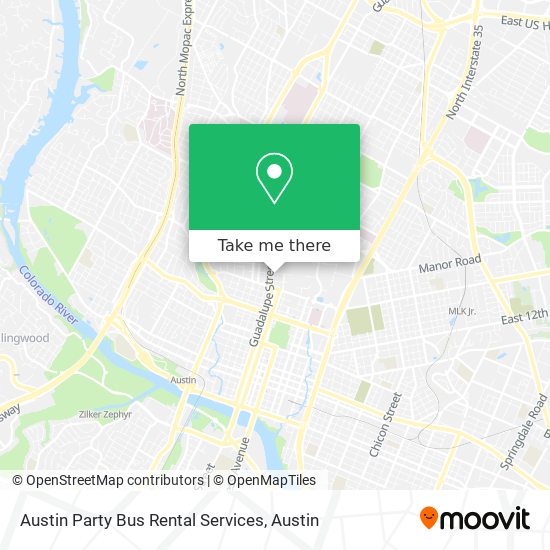 Austin Party Bus Rental Services map