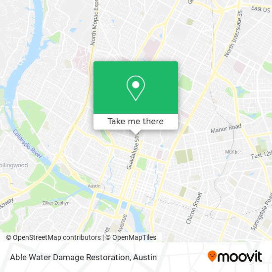 Able Water Damage Restoration map