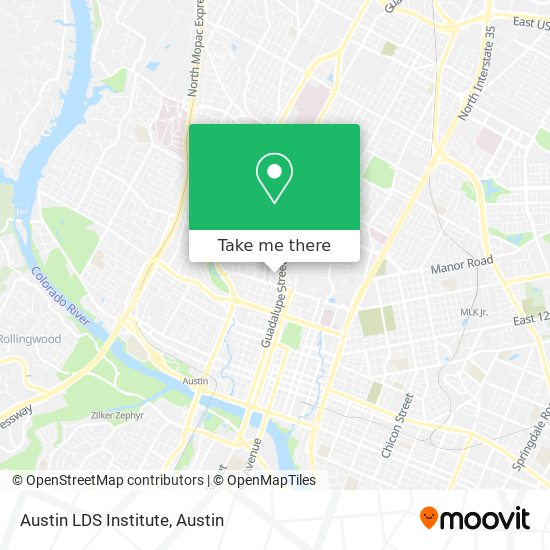 Austin LDS Institute map
