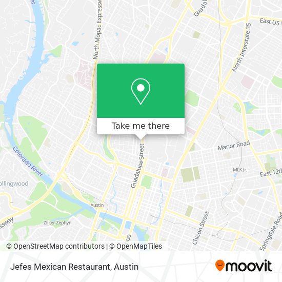 Mapa de Jefes Mexican Restaurant