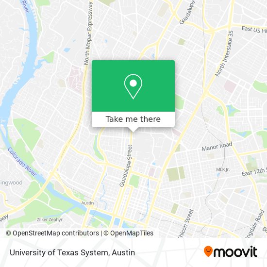 Mapa de University of Texas System