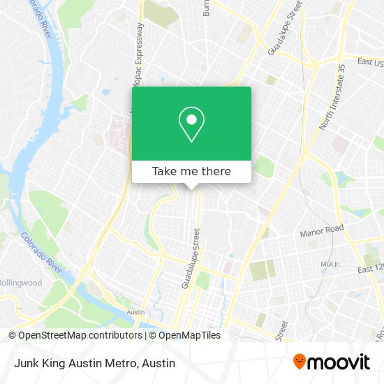 Mapa de Junk King Austin Metro