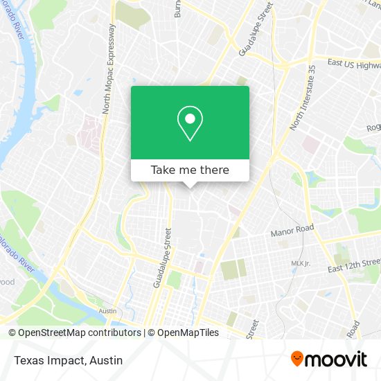 Mapa de Texas Impact