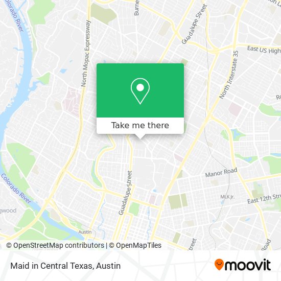 Maid in Central Texas map