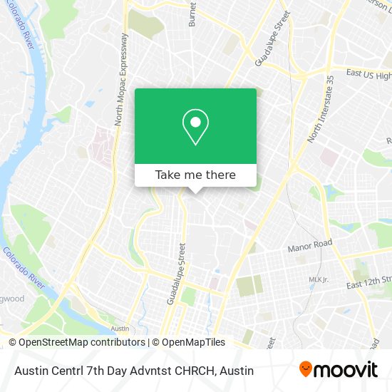 Austin Centrl 7th Day Advntst CHRCH map