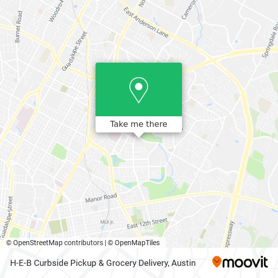 Mapa de H-E-B Curbside Pickup & Grocery Delivery