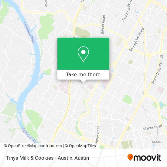 Tinys Milk & Cookies - Austin map