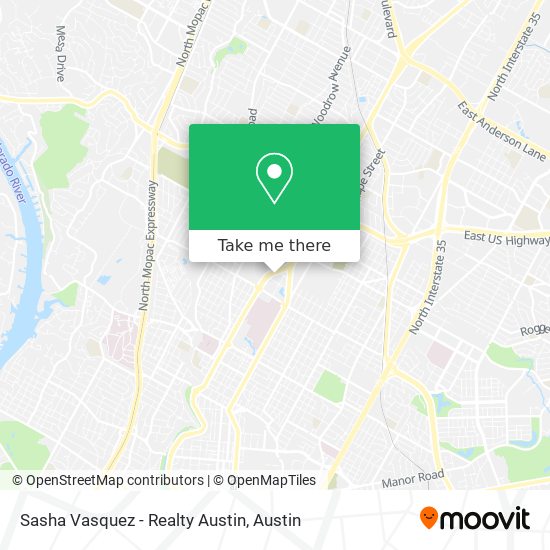 Mapa de Sasha Vasquez - Realty Austin