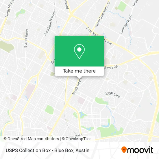 USPS Collection Box - Blue Box map