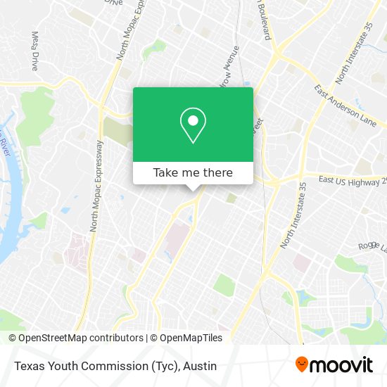 Mapa de Texas Youth Commission (Tyc)