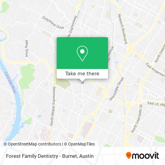 Forest Family Dentistry - Burnet map